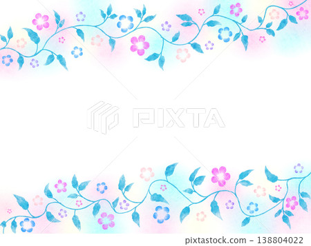 Flower and leaf background 138804022