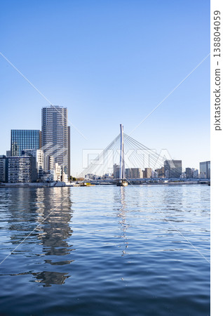 Early morning scenery of the Sumida River Early morning scenery of the Sumida River 138804059