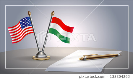 Small national flag of Colombia and Hungary flag Relation, Template Vector Illustration Small national flag of Colombia and Hungary flag Relation, Template Vector Illustration 138804263