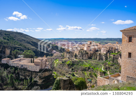 Panoramic View of the Historic Walled City of Cuenca, Spain 138804293