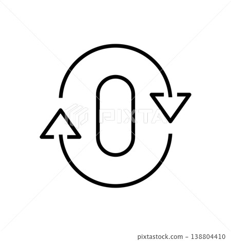 Zero Waste Circle Arrows Icon 138804410