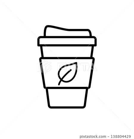 Reusable Coffee Cup Eco Icon 138804429