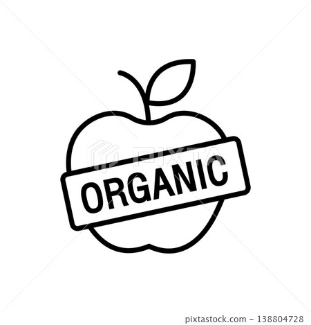 Organic Fruit Apple Icon Organic Fruit Apple Icon 138804728