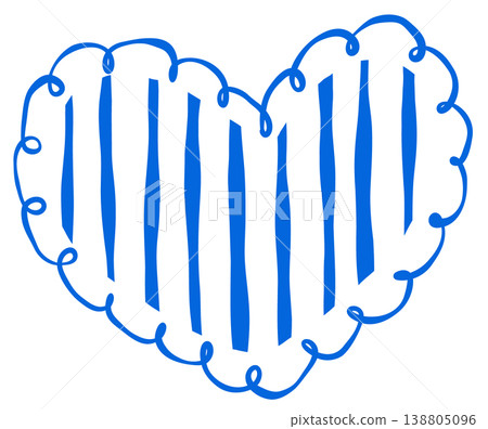 Hand drawn Lemon Outline with stem and leaf Whimsical Doodle 138805096