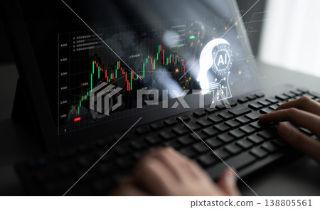 AI Algorithmic Trading Bot Interface with Stock Market Charts. Corpus AI Algorithmic Trading Bot Interface with Stock Market Charts. Corpus 138805561