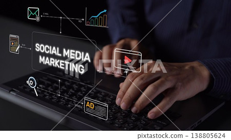 Social Media Marketing Strategy and Engagement Visualization Muxer Social Media Marketing Strategy and Engagement Visualization Muxer 138805624
