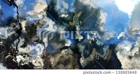 Abstract dramatic fluid background. Swirling marble texture resembling a stormy sky with dark clouds and blue Abstract dramatic fluid background. Swirling marble texture resembling a stormy sky with dark clouds and blue 138805648