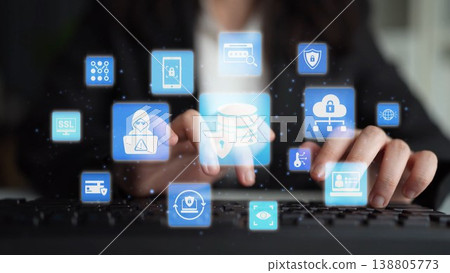 Data privacy and cyber security protection network Funnel Data privacy and cyber security protection network Funnel 138805773