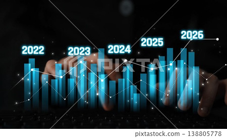 Business graph showing yearly business growth from 2022 to new year 2026 Marrow Business graph showing yearly business growth from 2022 to new year 2026 Marrow 138805778