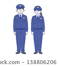 日本男女警察全身像 138806206