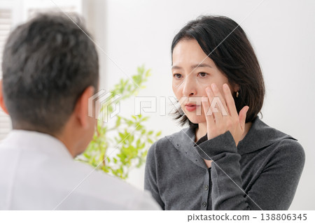 Women concerned about nasolabial folds: Cosmetic medical treatments Women concerned about nasolabial folds: Cosmetic medical treatments 138806345