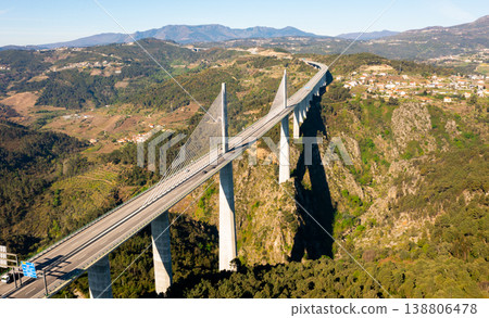 Drone photo of Vila Real Bridge, Portugal Drone photo of Vila Real Bridge, Portugal 138806478