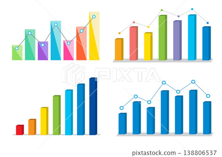 Bar Chart Graph Diagram Statistic Business Annual report colorful Infographic, illustration vector. 138806537