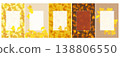 Autumn leaves background set 138806550