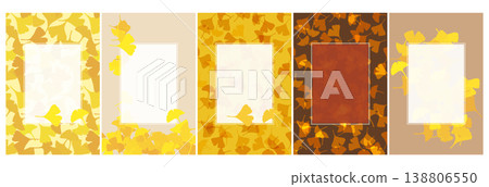 Autumn leaves background set 138806550