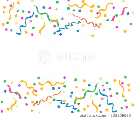 Colorful confetti frame Colorful confetti frame 138806920