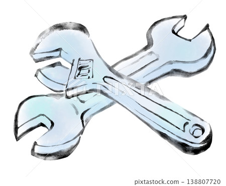 水墨畫插圖、墨繪（水墨畫）、工具套裝 138807720