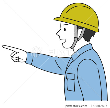 建築工人指著 建築工人指著 138807804
