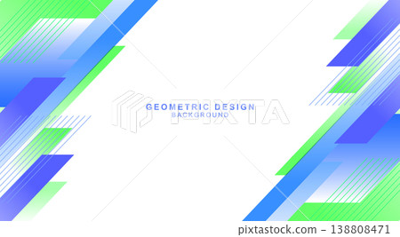Geometric background material in blue and green combined with diagonal lines Geometric background material in blue and green combined with diagonal lines 138808471