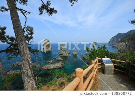 The blue sea of Aoshima Island 138808772
