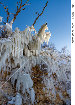 Icicles on the rocks Icicles on the rocks 138808785
