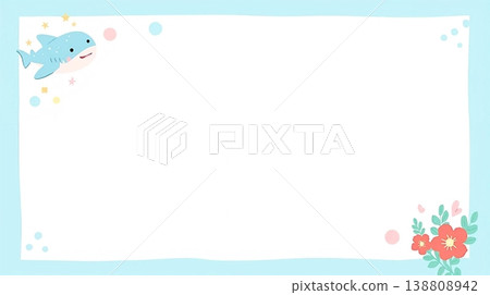 以鯨鯊為主角的友善海洋背景。 138808942