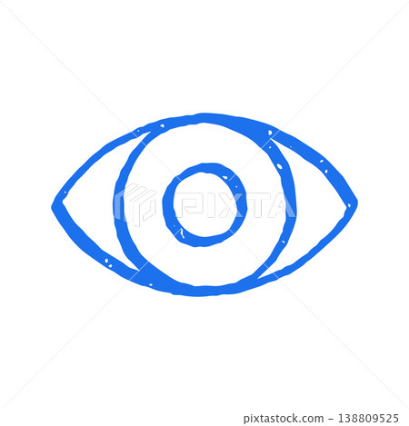 Abstract Human Eye Hand Drawn Vector Illustration. Whimsical Doodle Vision Symbol With Grunge Texture Abstract Human Eye Hand Drawn Vector Illustration. Whimsical Doodle Vision Symbol With Grunge Texture 138809525