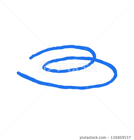 Horizontal Spiral Swirl Hand Drawn Vector Illustration. Whimsical Doodle Abstract Shape Grunge Texture Horizontal Spiral Swirl Hand Drawn Vector Illustration. Whimsical Doodle Abstract Shape Grunge Texture 138809537