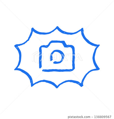 Camera Flash Snapshot Icon Hand Drawn Doodle Vector Illustration For Photography Camera Flash Snapshot Icon Hand Drawn Doodle Vector Illustration For Photography 138809567