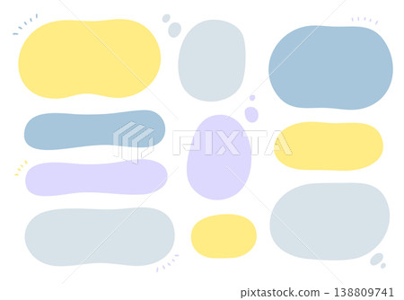 Colorful frame and speech bubble set Colorful frame and speech bubble set 138809741