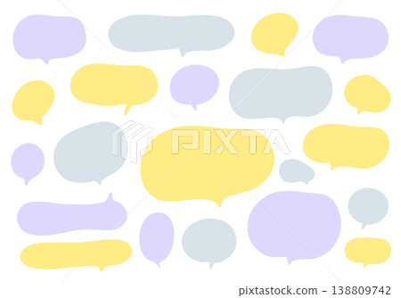 A simple set of many speech bubbles 138809742