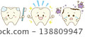 Toothpaste, cavity prevention, tooth character illustration set 138809947
