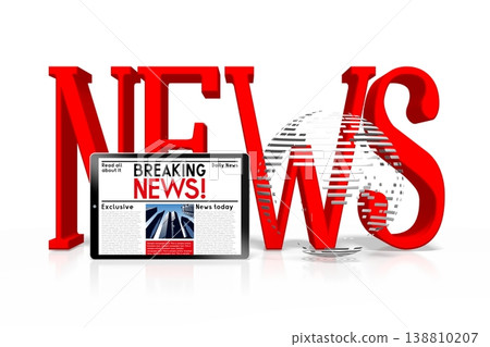 News concept - 3D illustration 138810207
