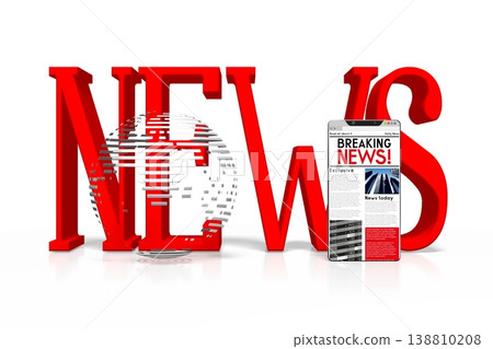 News concept - 3D illustration 138810208