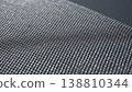 Close-up view of metallic wire mesh fabric showcasing intricate grid pattern and fine details, suitable for various industrial and architectural applications 138810344