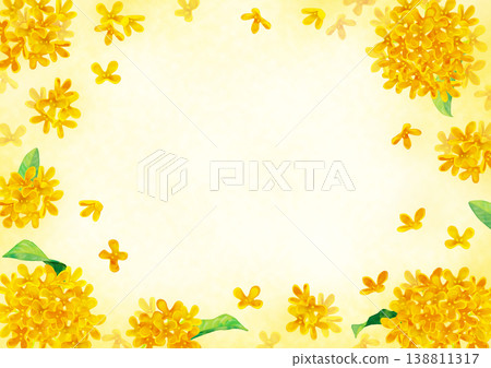 桂花,水彩風格畫框 桂花,水彩風格畫框 138811317