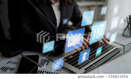 Project planning icons for business management and strategic teamwork Funnel Project planning icons for business management and strategic teamwork Funnel 138811958