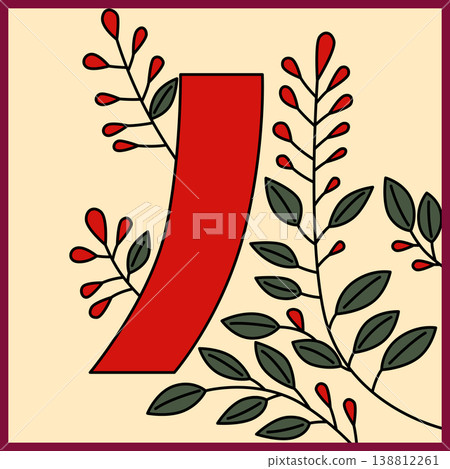 A square Hanafuda card featuring bush clover and red strips. A square Hanafuda card featuring bush clover and red strips. 138812261