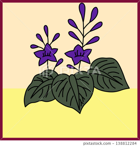 Square Hanafuda cards featuring paulownia wood and dregs. Square Hanafuda cards featuring paulownia wood and dregs. 138812284