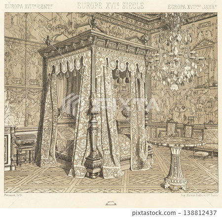Illustrations of bedrooms in early modern Europe Illustrations of bedrooms in early modern Europe 138812437