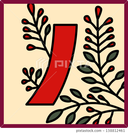 A square Hanafuda card featuring bush clover and red strips. A square Hanafuda card featuring bush clover and red strips. 138812461