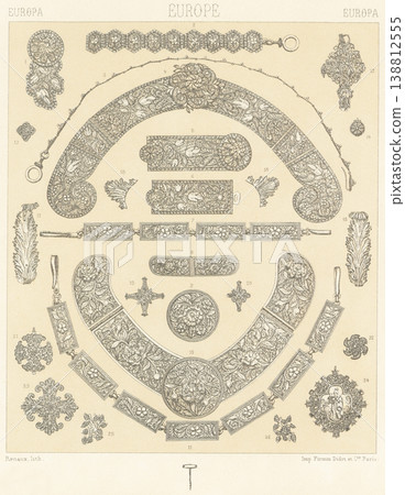 歐洲飾品插圖 138812555