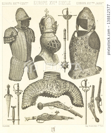 Illustrations of armor from early modern Europe Illustrations of armor from early modern Europe 138812577