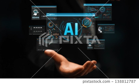 A business professional holds a futuristic display of artificial intelligence concepts with data visualization elements, highlighting technology and innovation in digital analytics. Sigmoid A business professional holds a futuristic display of artificial intelligence concepts with data visualization elements, highlighting technology and innovation in digital analytics. Sigmoid 138812787