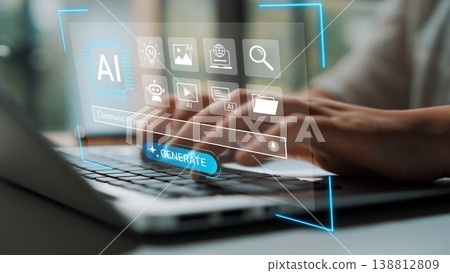 Person Typing on Laptop with Artificial Intelligence Interface Showing Digital Tools and Commands for Tech Development and Innovation in Modern Workspace Gluon Person Typing on Laptop with Artificial Intelligence Interface Showing Digital Tools and Commands for Tech Development and Innovation in Modern Workspace Gluon 138812809
