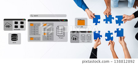 Digital file organization and project folder management concept Parse 138812892