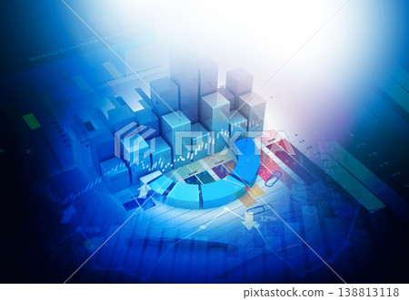 Digital graph chart of stock market and exchange 138813118