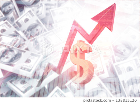 Dollar currency growth graph chart Dollar currency growth graph chart 138813120
