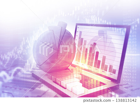 Digital graph chart of stock market and exchange Digital graph chart of stock market and exchange 138813142