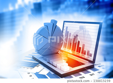 Digital graph chart of stock market and exchange Digital graph chart of stock market and exchange 138813239